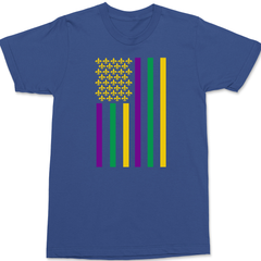 American Mardi Gras T-Shirt BLUE