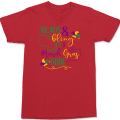 Beads and Bling It's a Mardi Gras Thing T-Shirt RED