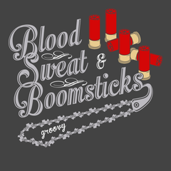 Blood Sweat and Boomsticks T-Shirt CHARCOAL