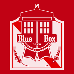 Blue Box Beer T-Shirt RED