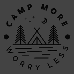 Camp More Worry Less T-Shirt CHARCOAL