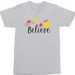 Christmas Believe T-Shirt SILVER