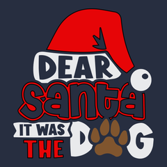 Dear Santa It Was The Dog T-Shirt Navy