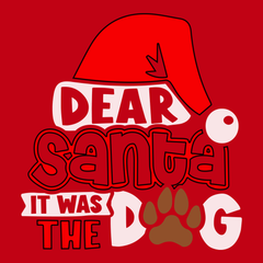 Dear Santa It Was The Dog T-Shirt RED