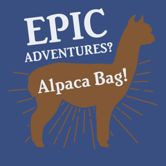 Epic Adventures Alpaca Bag T-Shirt BLUE