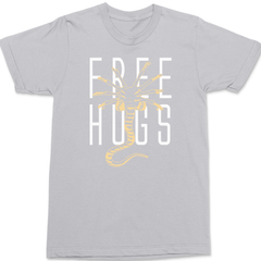 Face hugger Free Hugs T-Shirt SILVER