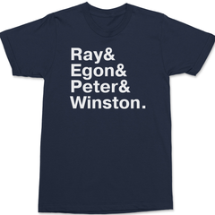 Ghostbusters Names T-Shirt NAVY