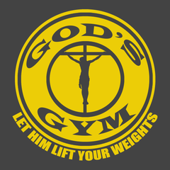 God's Gym Let Him Lift Your Weights T-Shirt CHARCOAL