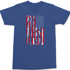 Guns American Flag T-Shirt BLUE