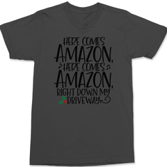 Here Comes Amazon T-Shirt CHARCOAL