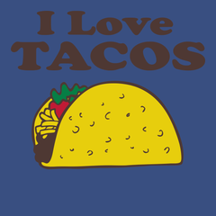 I Love Tacos T-Shirt BLUE