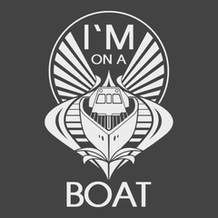 I'm On A Boat T-Shirt CHARCOAL