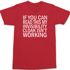 Invisibility Cloak T-Shirt RED