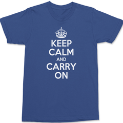 Keep Calm and Carry On T-Shirt BLUE