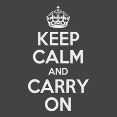 Keep Calm and Carry On T-Shirt CHARCOAL
