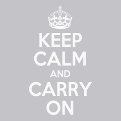 Keep Calm and Carry On T-Shirt SILVER