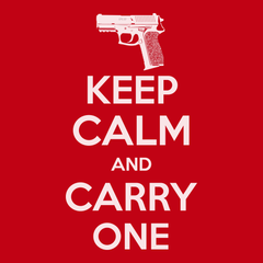 Keep Calm and Carry One T-Shirt RED