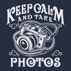 Keep Calm and Take Photos T-Shirt NAVY
