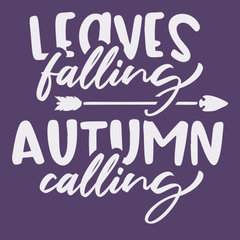 Leaves Falling Autumn Calling T-Shirt PURPLE