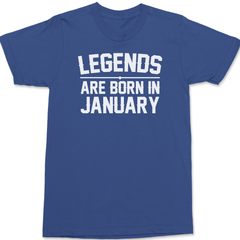 Legends Are Born In January T-Shirt BLUE