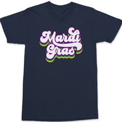 Mardi Gras Retro T-Shirt NAVY