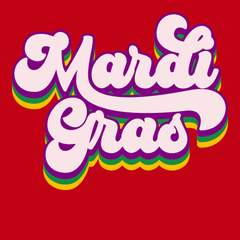 Mardi Gras Retro T-Shirt RED