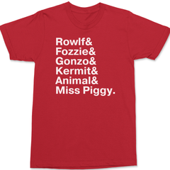 Muppet Babies Names T-Shirt RED