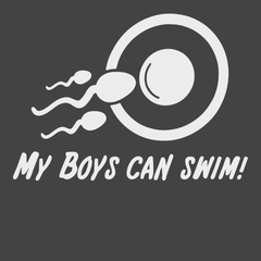 My Boys Can Swim T-Shirt CHARCOAL
