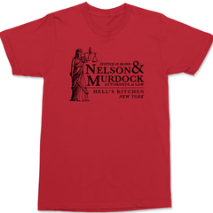 Nelson and Murdock Attorneys at Law T-Shirt RED