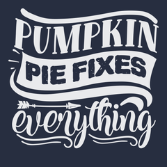 Pumpkin Pie Fixes Everything T-Shirt NAVY
