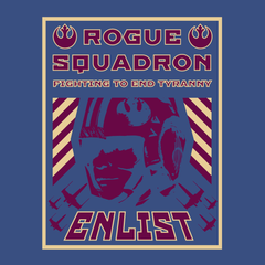 Rogue Squadron Fighting To End Tyranny T-Shirt BLUE