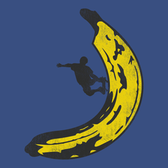 Skateboard Banana Half Pipe T-Shirt BLUE