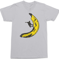 Skateboard Banana Half Pipe T-Shirt SILVER