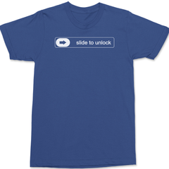 Slide To Unlock T-Shirt BLUE