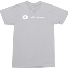Slide To Unlock T-Shirt SILVER