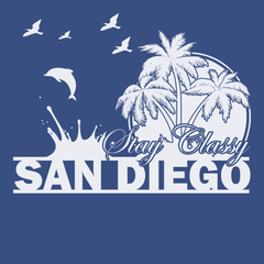 Stay Classy San Diego T-Shirt BLUE