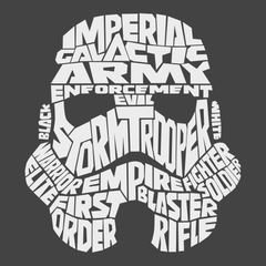 Storm Trooper Typography T-Shirt CHARCOAL