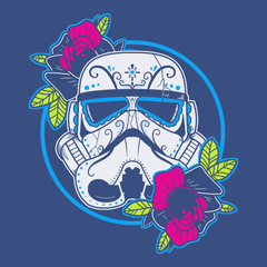Stormtrooper Day of The Dead T-Shirt BLUE