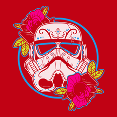 Stormtrooper Day of The Dead T-Shirt RED