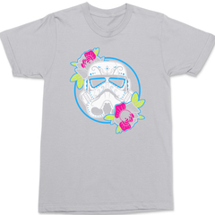 Stormtrooper Day of The Dead T-Shirt SILVER