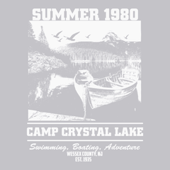 Summer 1980 Camp Crystal Lake T-Shirt SILVER