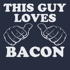 This Guy Loves Bacon T-Shirt NAVY