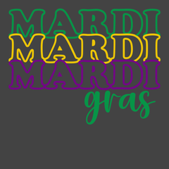 Triple Mardi Gras T-Shirt CHARCOAL