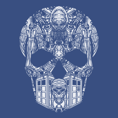 Whovian Skull T-Shirt BLUE