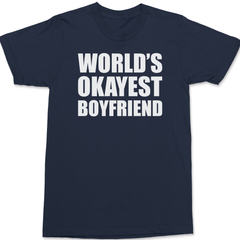 Worlds Okayest Boyfriend T-Shirt NAVY