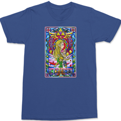 Zelda Stained Glass T-Shirt BLUE