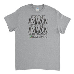 Here Comes Amazon Mens T-Shirt - Textual Tees