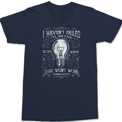 10000 Ways Thomas Edison T-Shirt Navy