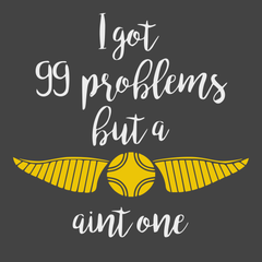 99 Problems But A Snitch Aint One T-Shirt CHARCOAL