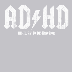 ADHD Highway To Distraction T-Shirt SILVER